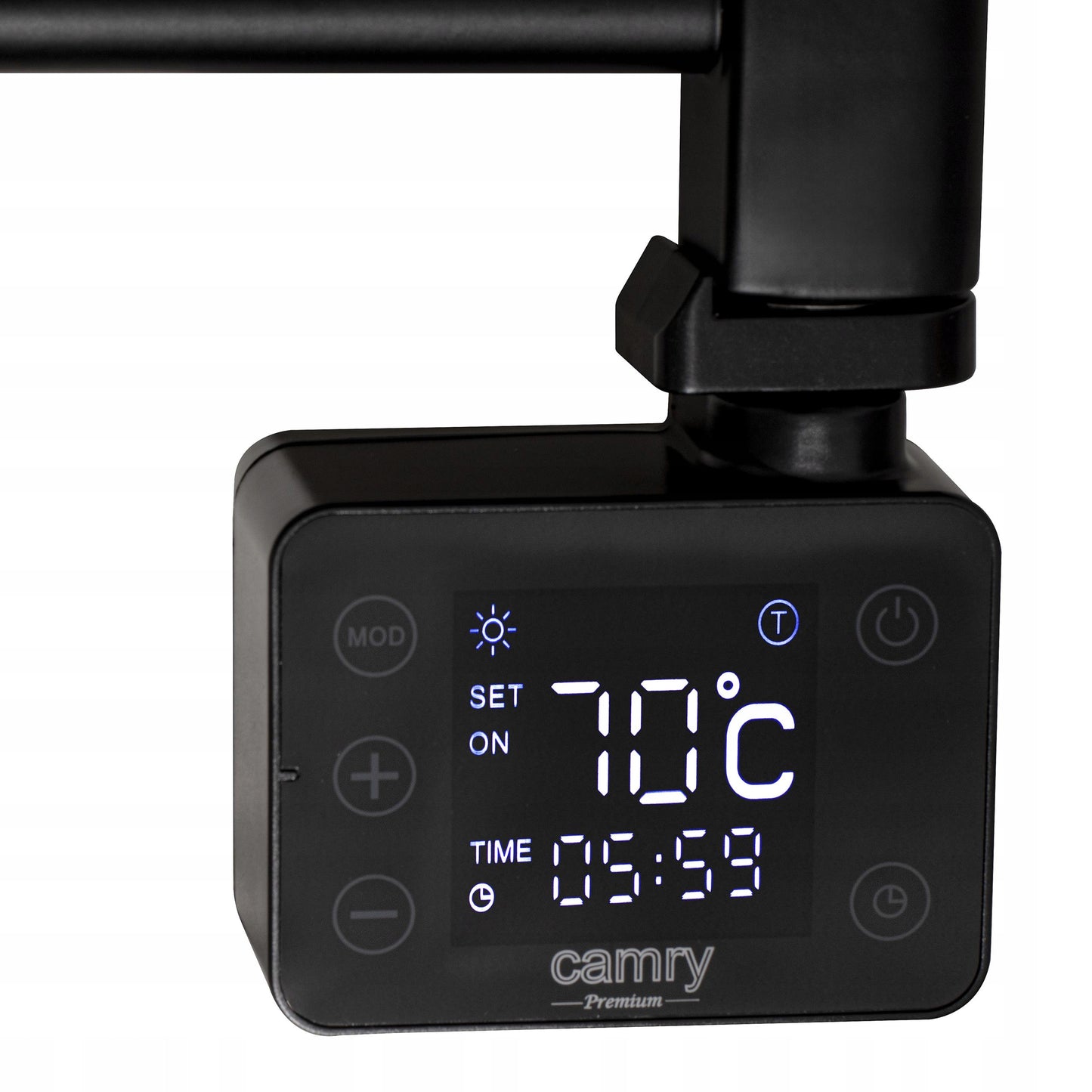 Elektrinis vonios šildytuvas Kopėtėlės Juodas Sieninis 90x50cm 600W Laikmatis