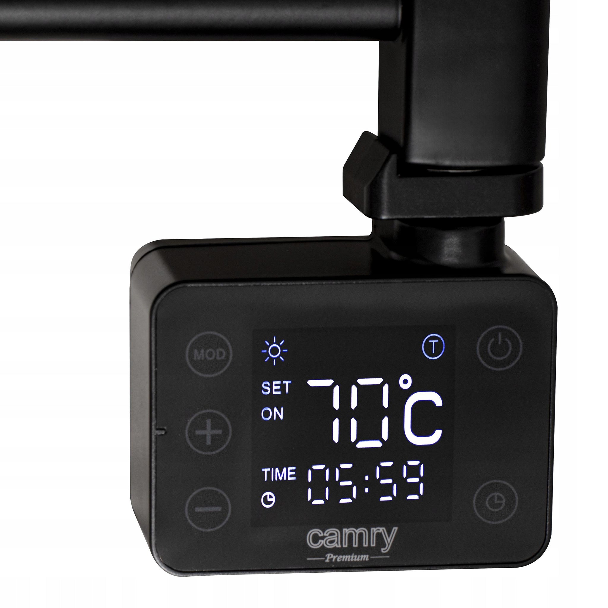 Elektrinis vonios šildytuvas Kopėtėlės Juodas Sieninis 90x50cm 600W Laikmatis