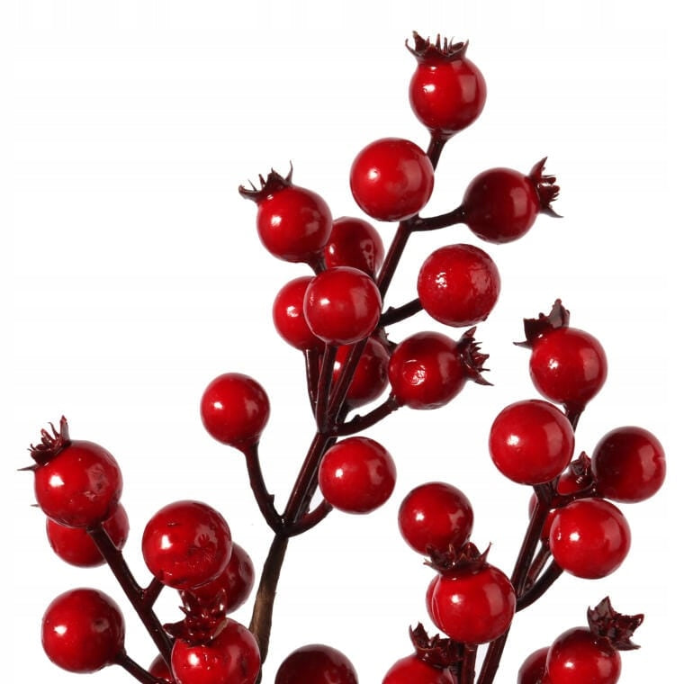 Dekoratyvinė girlianda su raudonais putino vaisiais 55 cm DEKORACIJA PAPUOŠALAS