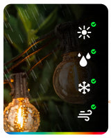 LED girlianda 30m 100+4 lemputės sodo terasos LED grandinėlė IP44