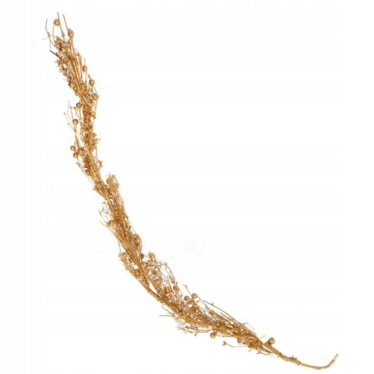 Girlianda iš auksinių šakelių su medine puošmena KALĖDINĖ ŠVENTINĖ
