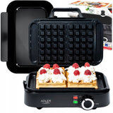 Gofravimo aparatas 2000W XXL 2 dideliems vafliams Sklandus temperatūros reguliavimas NON-STICK