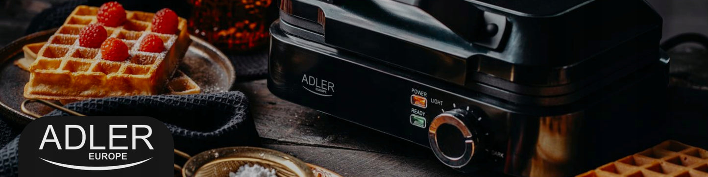 Gofravimo aparatas 2000W XXL 2 dideliems vafliams Sklandus temperatūros reguliavimas NON-STICK