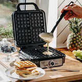Vaflių keptuvė 4 vafliai Galinga 1800W Sklandus reguliavimas Adler AD 3083