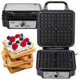 Vaflių keptuvė 4 vafliai Galinga 1800W Sklandus reguliavimas Adler AD 3083