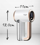 Akumuliatorinis audinių skustuvas drabužiams, LCD, greičio reguliavimas Adler AD 9617