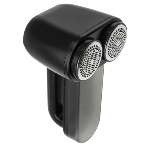 Audinių skustuvas megztiniams, LCD ekranas, 2 galvutės, JUODAS, akumuliatorinis