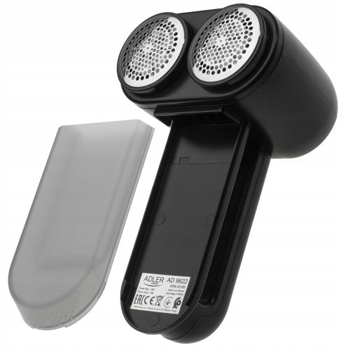 Audinių skustuvas megztiniams, LCD ekranas, 2 galvutės, JUODAS, akumuliatorinis