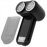 Audinių skustuvas megztiniams, LCD ekranas, 2 galvutės, JUODAS, akumuliatorinis