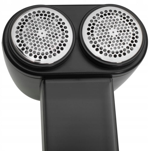 Audinių skustuvas megztiniams, LCD ekranas, 2 galvutės, JUODAS, akumuliatorinis