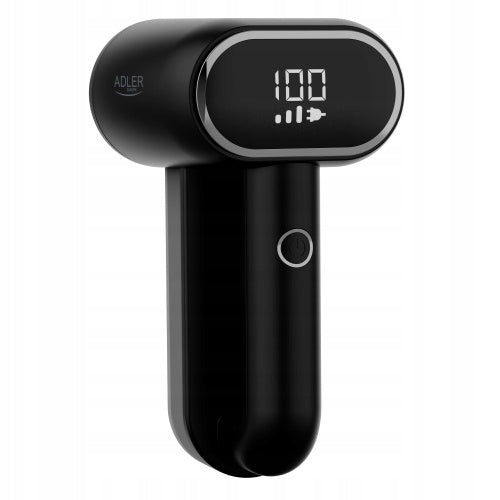 Audinių skustuvas megztiniams, LCD ekranas, 2 galvutės, JUODAS, akumuliatorinis