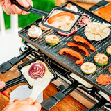 Galingas elektrinis raclette grilis, didelis XL, 1400W, 8 žmonėms