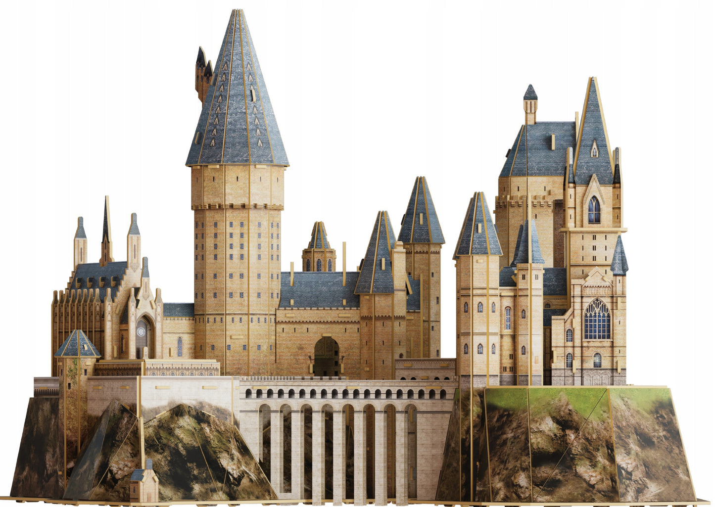 HARRY POTTER HOGWARTS DVIDINIS MODELIS 3D PILIS HOGWORTAS 4D KONSTRUKCIJA DIDELĖ 48 CM HARRY POTTER