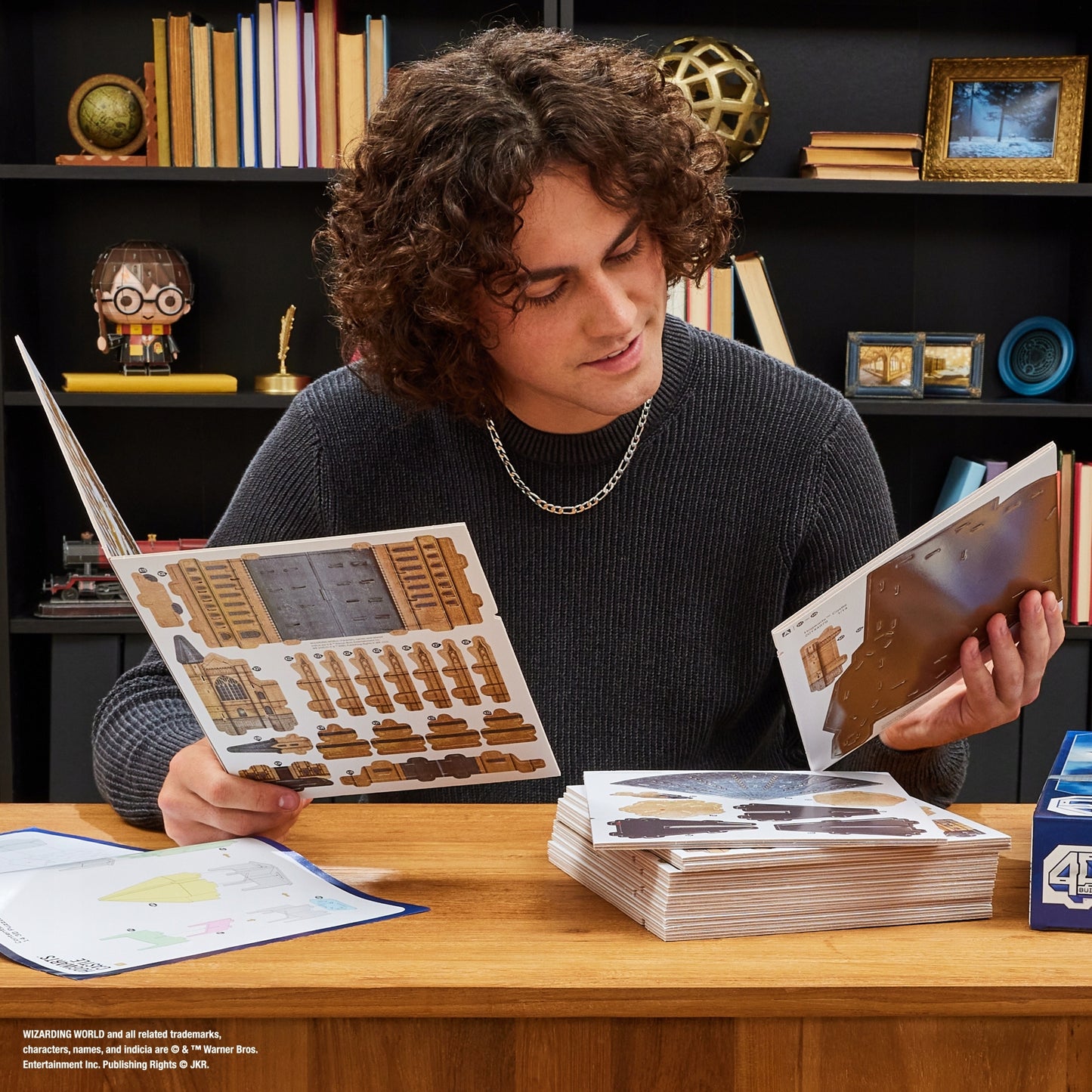 HARRY POTTER HOGWARTS DVIDINIS MODELIS 3D PILIS HOGWORTAS 4D KONSTRUKCIJA DIDELĖ 48 CM HARRY POTTER