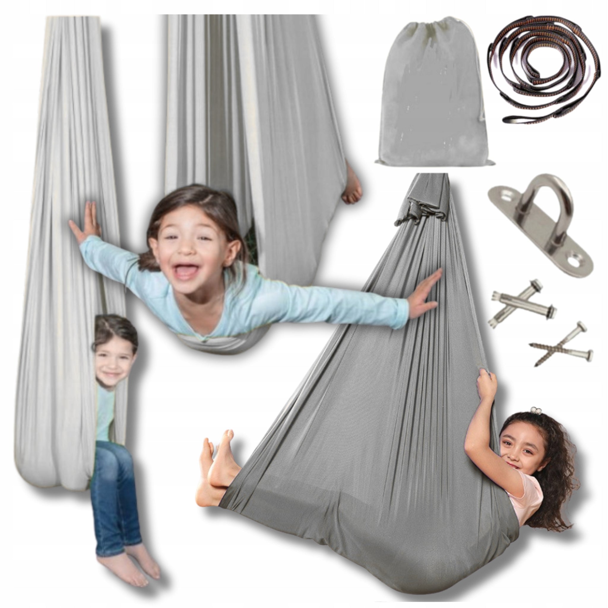 VAIKŲ SŪPUOKLYS HAMAKAS AUDINYS BAMBINO AKROBATINĖ JOGA 280x150CM