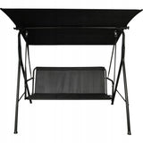 Laisvai pastatomos 3 vietų sodo sūpynės su stogeliu, patogios sodui Goliat