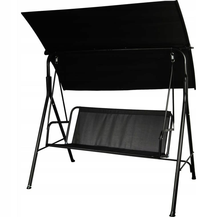 Laisvai pastatomos 3 vietų sodo sūpynės su stogeliu, patogios sodui Goliat