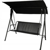 Laisvai pastatomos 3 vietų sodo sūpynės su stogeliu, patogios sodui Goliat