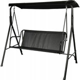 Laisvai pastatomos 3 vietų sodo sūpynės su stogeliu, patogios sodui Goliat