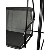 Laisvai pastatomos 3 vietų sodo sūpynės su stogeliu, patogios sodui Goliat