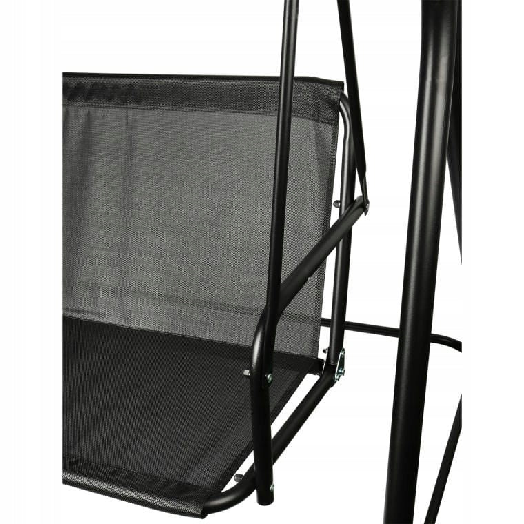 Laisvai pastatomos 3 vietų sodo sūpynės su stogeliu, patogios sodui Goliat