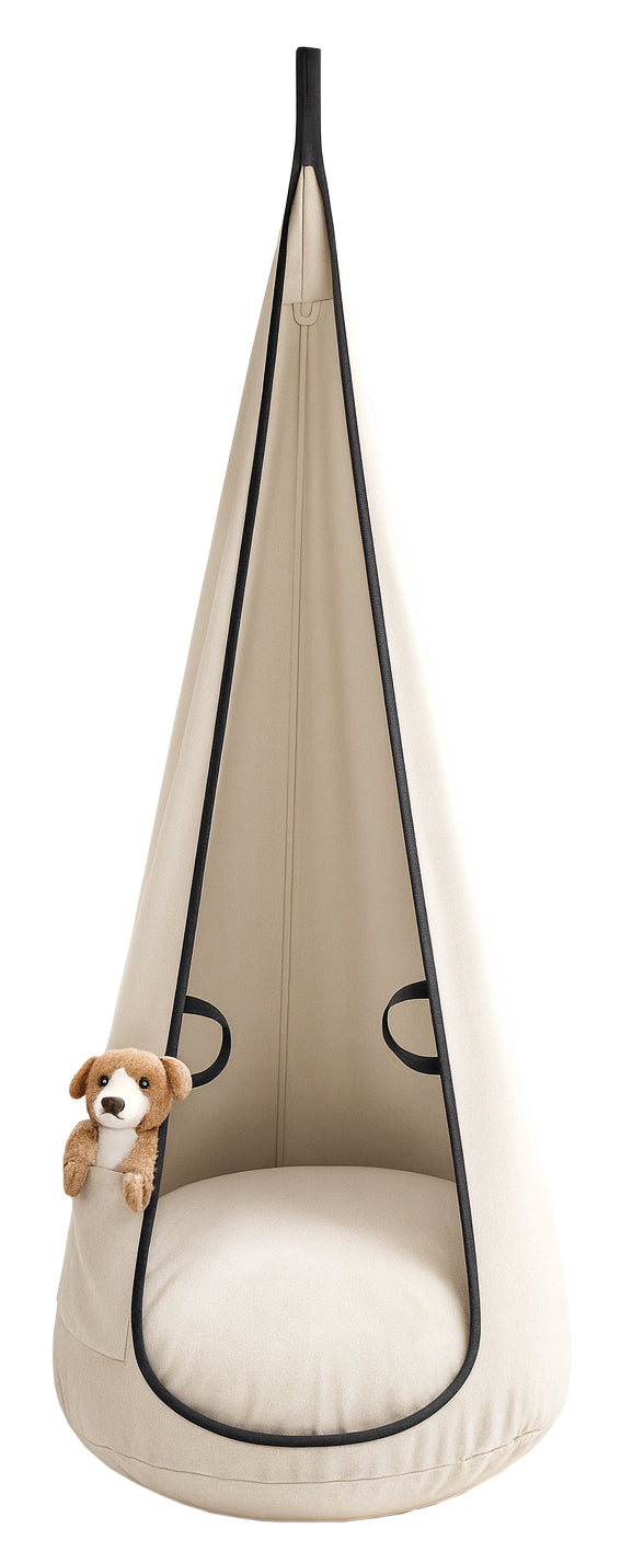 Sūpuoklės KOKON VELVET vaikams, pakabinama kėdė, pakabinamas fotelis SMĖLINĖS