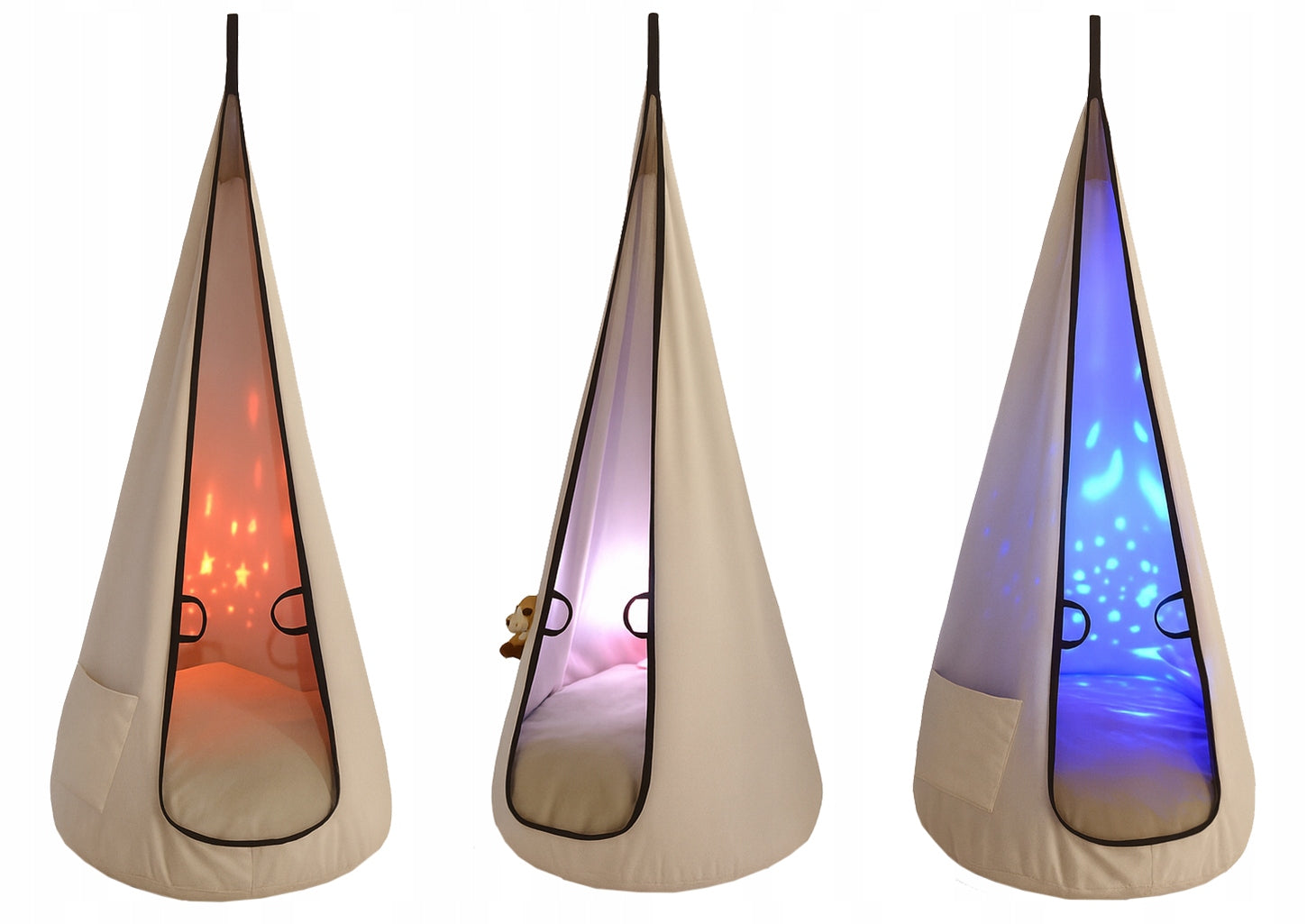 Sūpuoklės KOKON VELVET vaikams, pakabinama kėdė, pakabinamas fotelis SMĖLINĖS