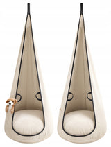 Sūpuoklės KOKON VELVET vaikams, pakabinama kėdė, pakabinamas fotelis SMĖLINĖS