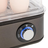 Kiaušinių viryklė 8 kiaušiniams, 3 kietumo lygiai: minkšti, vidutiniškai kieti, kieti