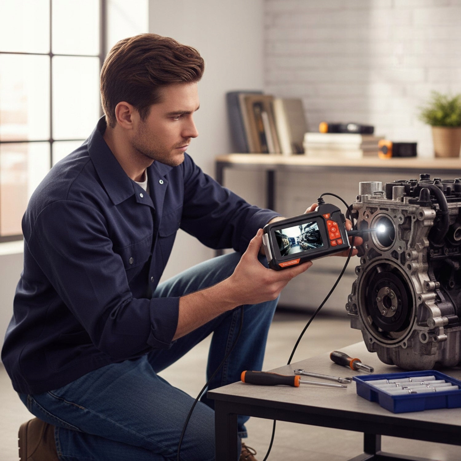 INSPEKCINĖ KAMERA IP67 SU ZOOM FHD SERVISO ENDOSKOPINĖ LED 5M Goliat