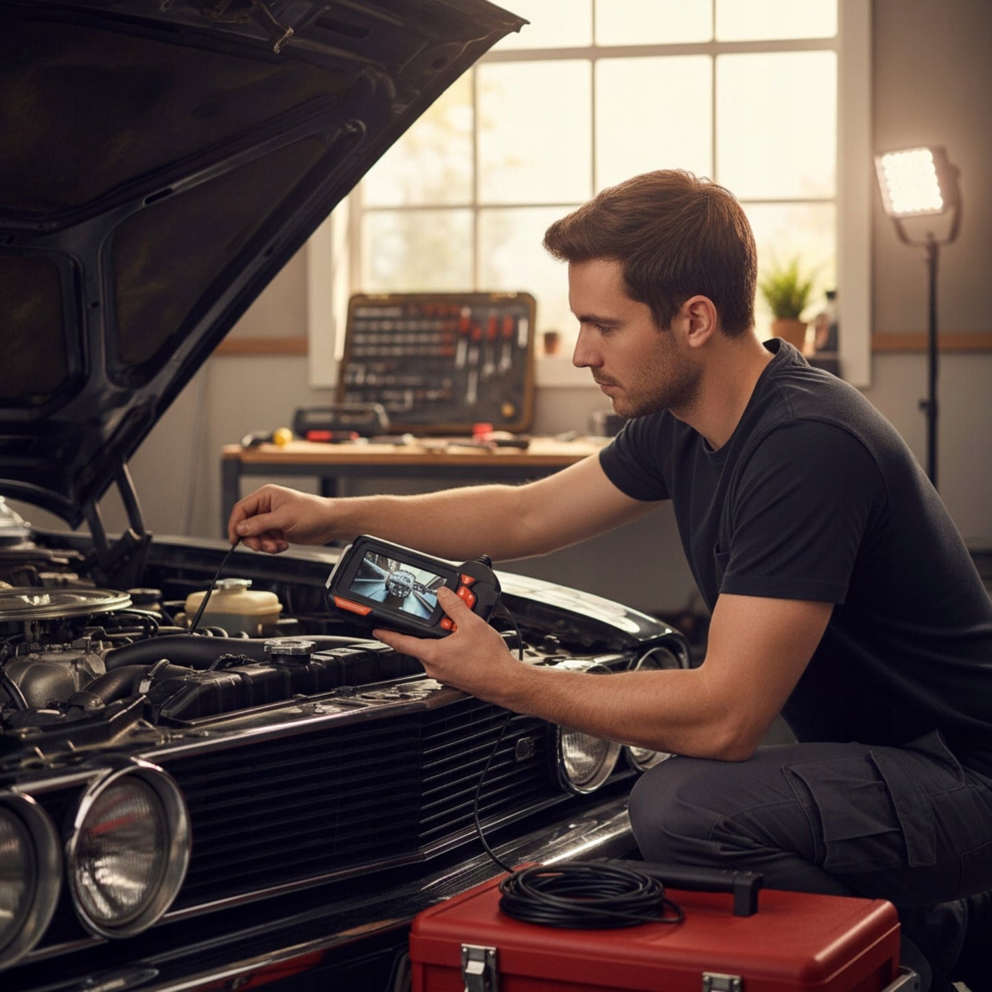 INSPEKCINĖ KAMERA IP67 SU ZOOM FHD SERVISO ENDOSKOPINĖ LED 5M Goliat