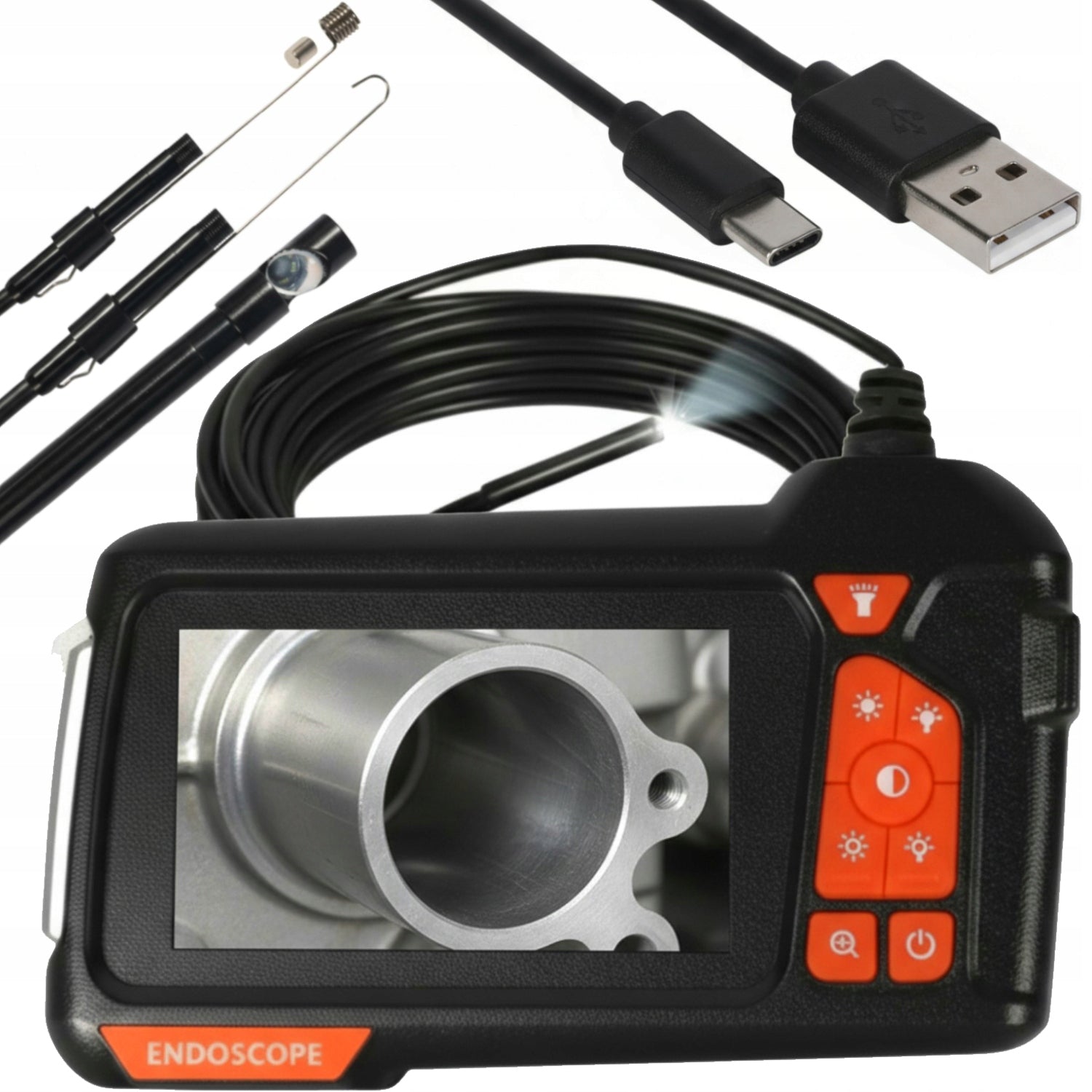 INSPEKCINĖ KAMERA IP67 SU ZOOM FHD SERVISO ENDOSKOPINĖ LED 5M Goliat