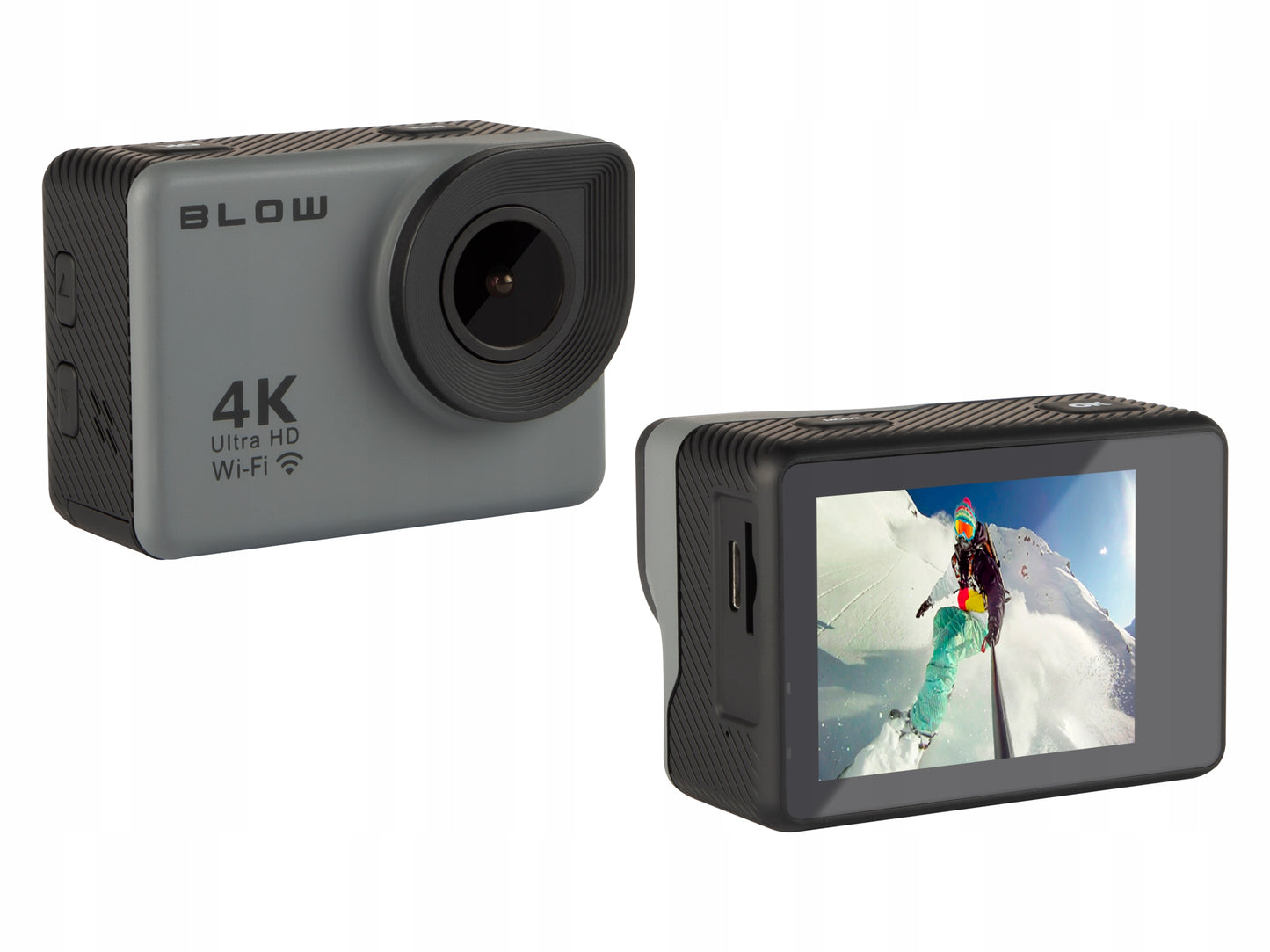 SPORTINĖ KAMERA GO PRO 4U 4K WIFI MIKROFONAS, atsparus vandeniui, selfie strypas 3in1