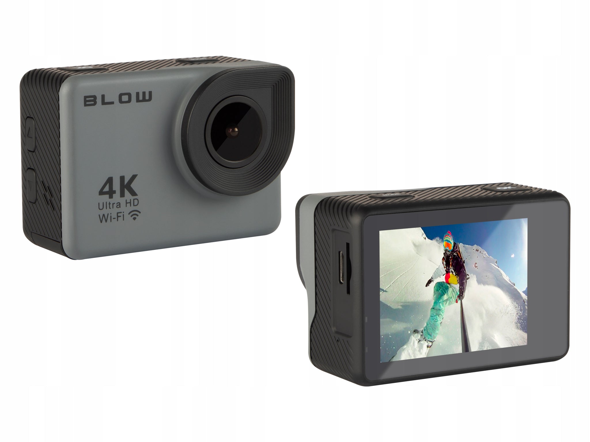 SPORTINĖ KAMERA GO PRO 4U 4K WIFI MIKROFONAS, atsparus vandeniui, selfie strypas 3in1