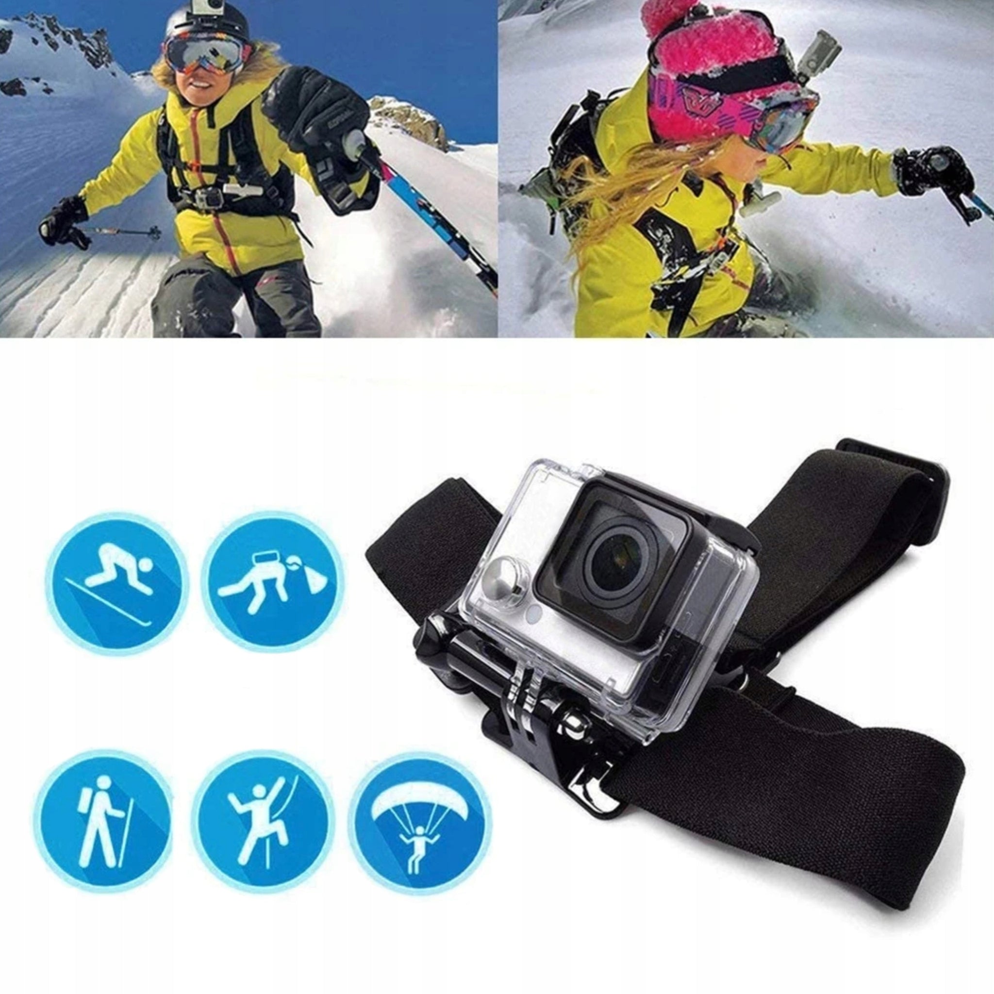 SPORTINĖ KAMERA GO PRO 4U 4K WIFI USB NEPR ডুবSTAMA AKSESUARŲ JUOSTA RINKINYS