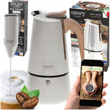 450 ml Espreso kavos virimo aparatas, veikia ant indukcinės kaitlentės, dujinės viryklės + pieno putų plakiklis