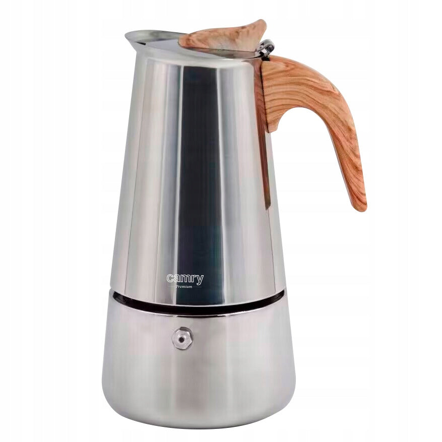 Kavinukas kavos virimo aparatas ESPRESSO, veikia ant indukcijos ir dujų, plieninis, 450ml