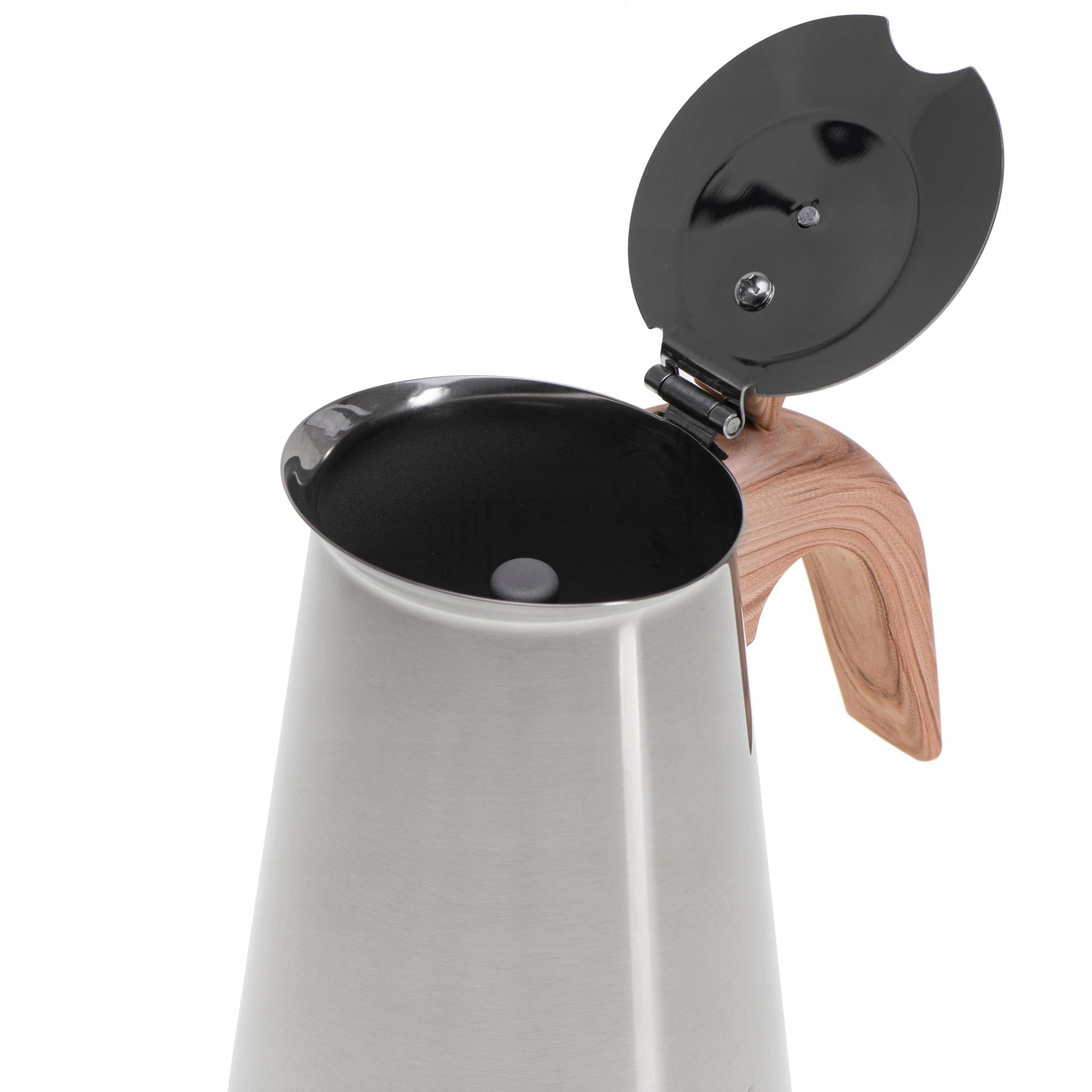 Kavinukas kavos virimo aparatas ESPRESSO, veikia ant indukcijos ir dujų, plieninis, 450ml