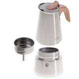 Kavinukas kavos virimo aparatas ESPRESSO, veikia ant indukcijos ir dujų, plieninis, 450ml