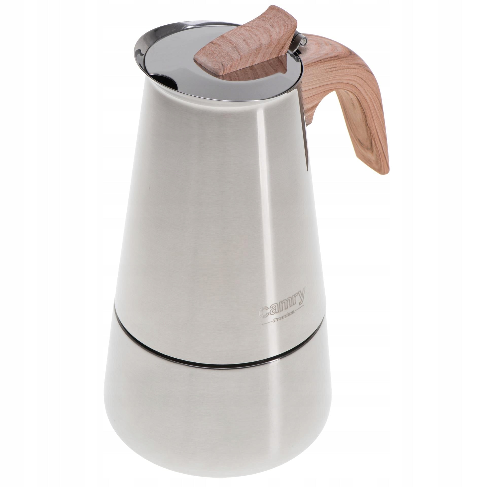 Kavinukas kavos virimo aparatas ESPRESSO, veikia ant indukcijos ir dujų, plieninis, 450ml