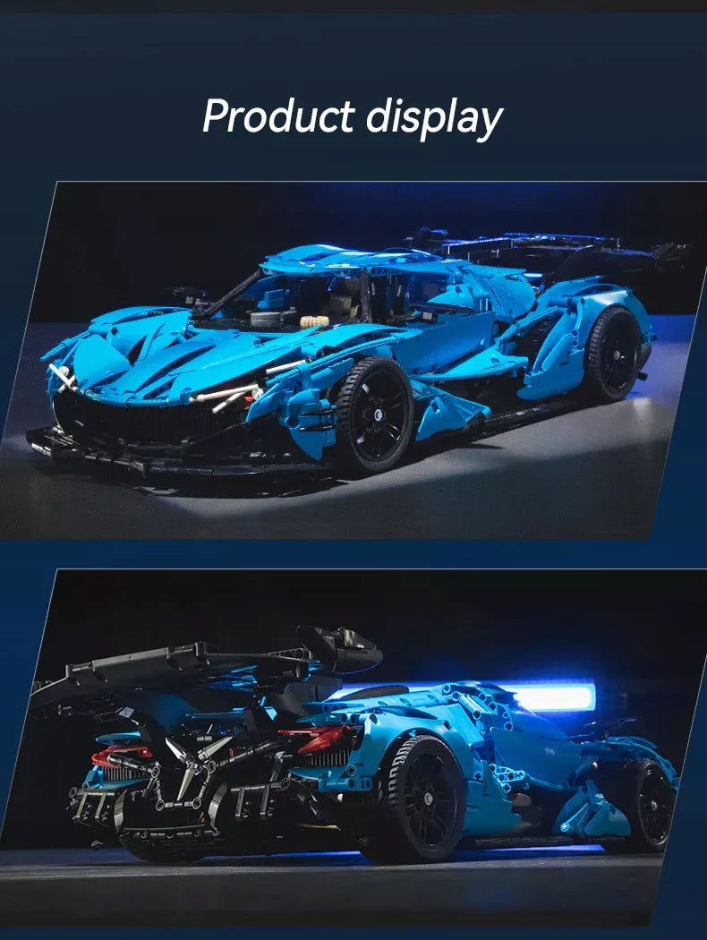 Statybinės kaladėlės CaDA Sportinis automobilis 60 cm V12 Hiperautomobilis Lenktyninė transporto priemonė 3865 el.