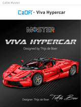 Konstrukcinis rinkinys CADA Sportinis automobilis 60cm VIVA Hypercar Lenktyninis automobilis 4739 dalys