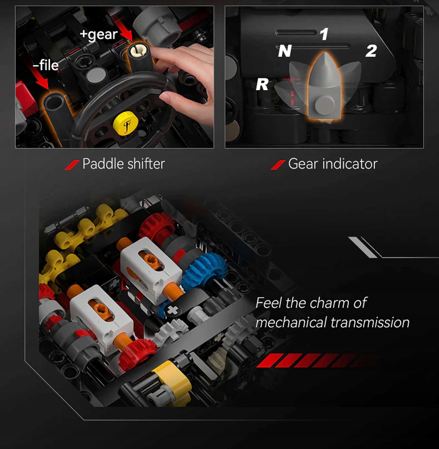 Konstrukcinis rinkinys CADA Sportinis automobilis 60cm VIVA Hypercar Lenktyninis automobilis 4739 dalys