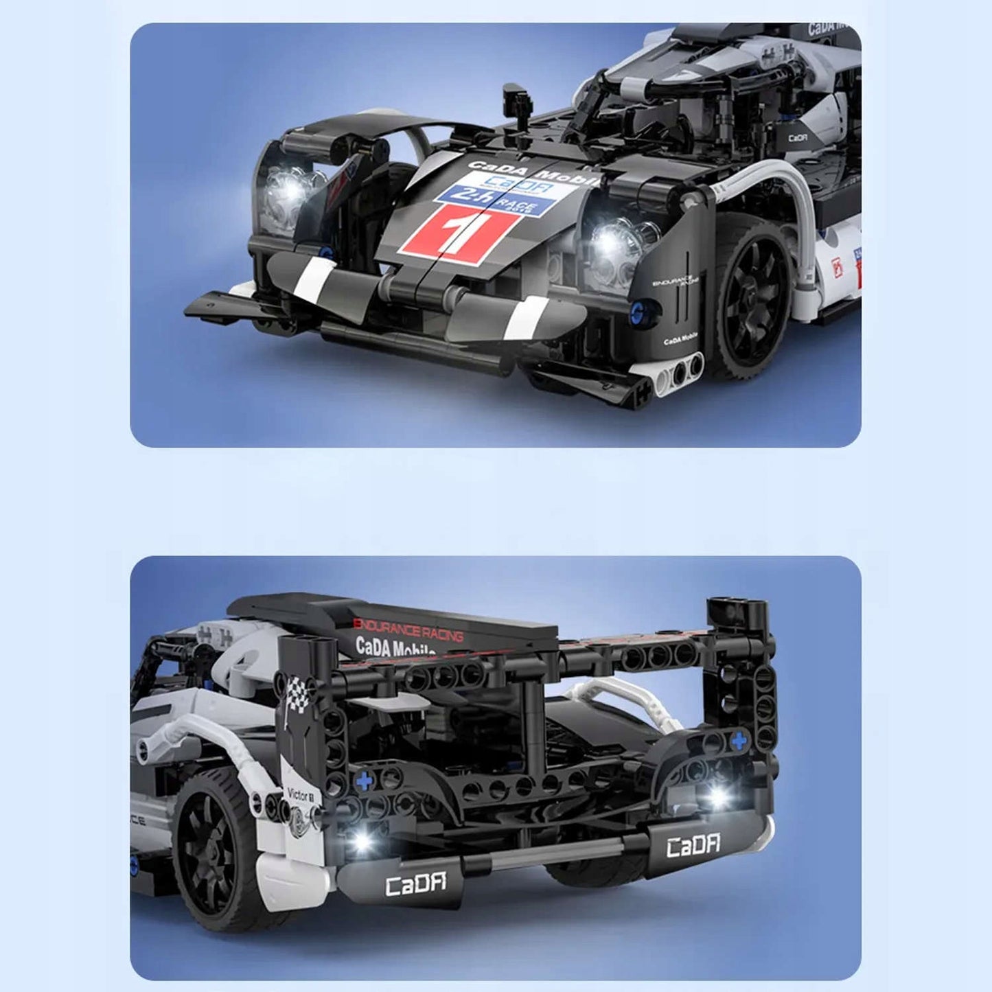 Statybinės kaladėlės CADA Didelis Sportinis Automobilis GT LE MANS RC, 427 Detalės + LED