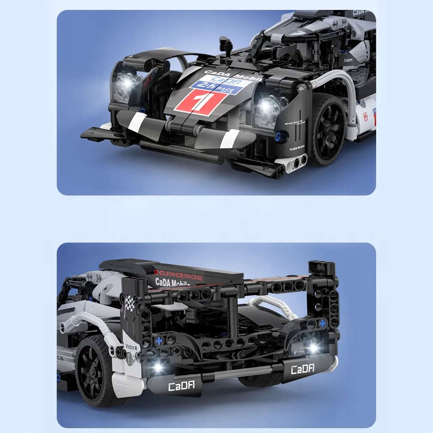 Statybinės kaladėlės CADA Didelis Sportinis Automobilis GT LE MANS RC, 427 Detalės + LED