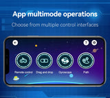 CADA statybiniai blokeliai, automobilis su nuotoliniu valdymu, BALDE, 432 elementai, RC dviejų režimų + LED