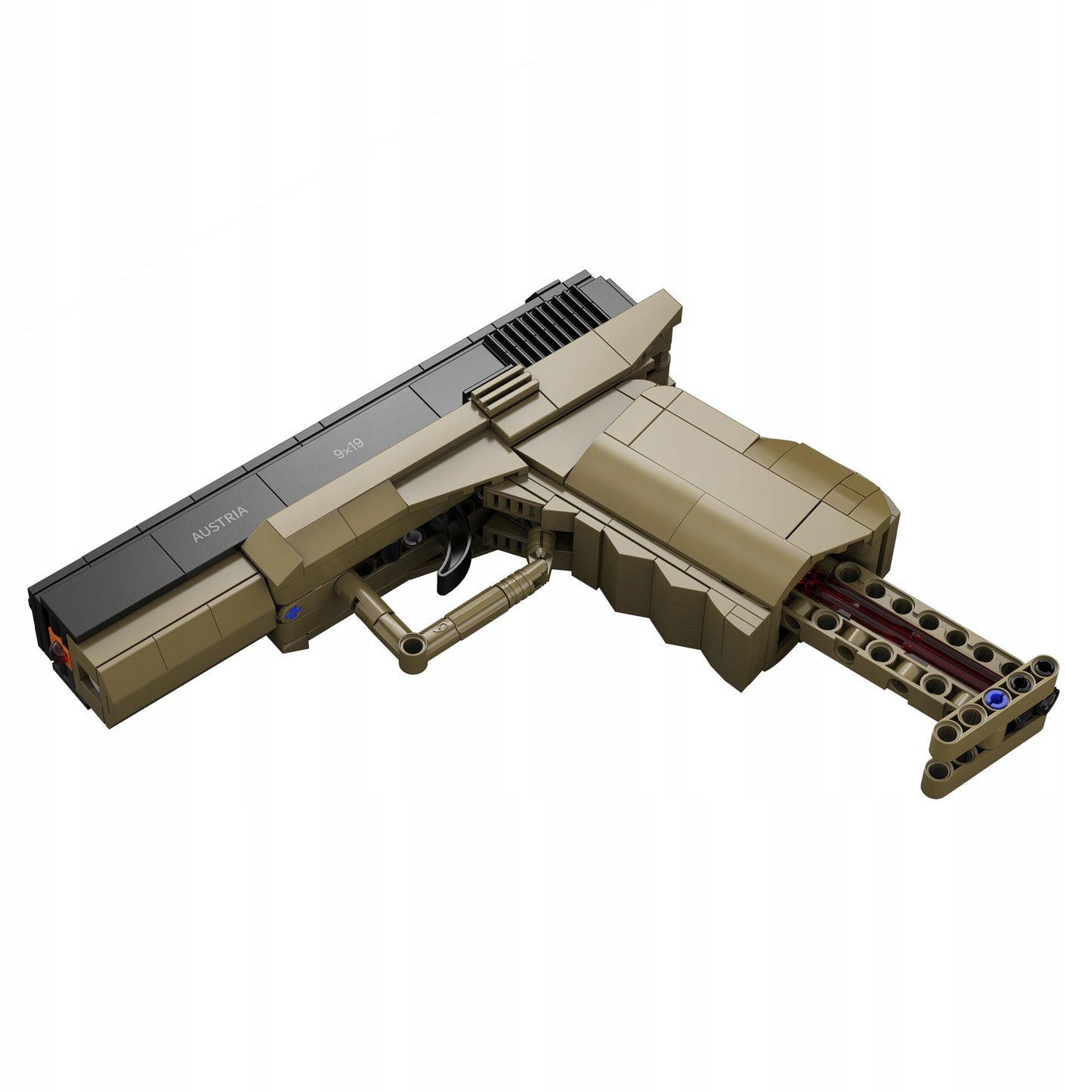 Konstrukcinis žaislas CADA GINKLAS GLOCK 17 MECHANINIS PISTOLETAS 338 DALYS + 5 ŠOVINIAI