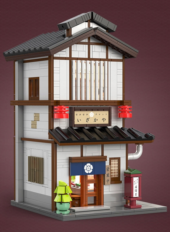 Statybiniai blokeliai CaDA PASTATAS IKAZAYA JAPONIŠKA UŽEIGA LED ŠVIESOS 1195 ELEMENTAI