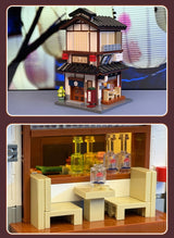 Statybiniai blokeliai CaDA PASTATAS IKAZAYA JAPONIŠKA UŽEIGA LED ŠVIESOS 1195 ELEMENTAI