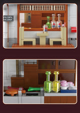 Statybiniai blokeliai CaDA PASTATAS IKAZAYA JAPONIŠKA UŽEIGA LED ŠVIESOS 1195 ELEMENTAI